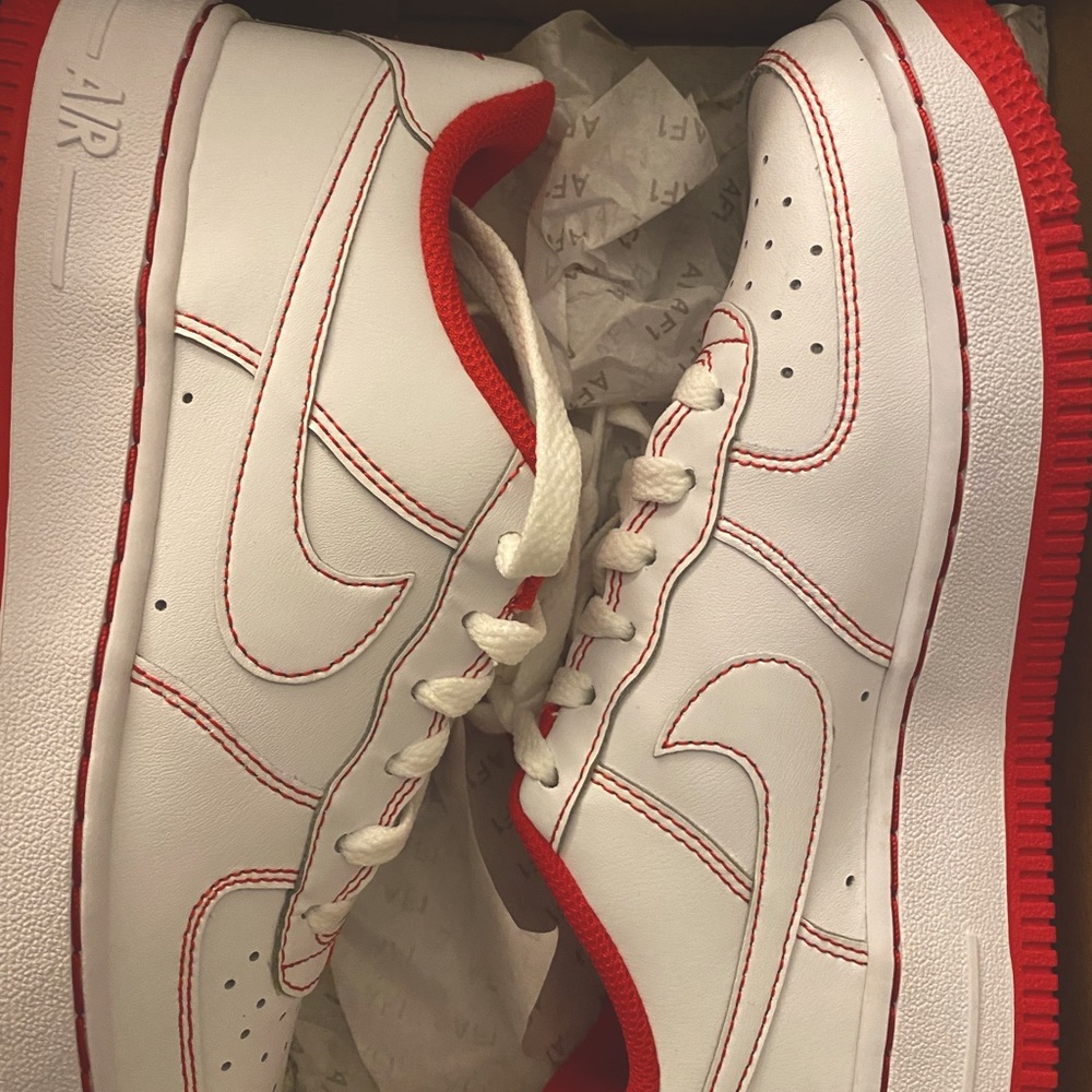 Kids Air Force 1 GS ‘University Red’